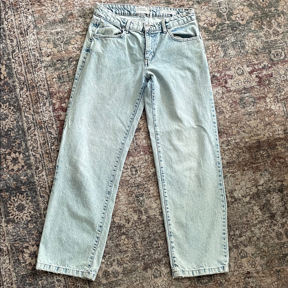 Cotton On Womens Relaxed Light Blue Denim Jeans